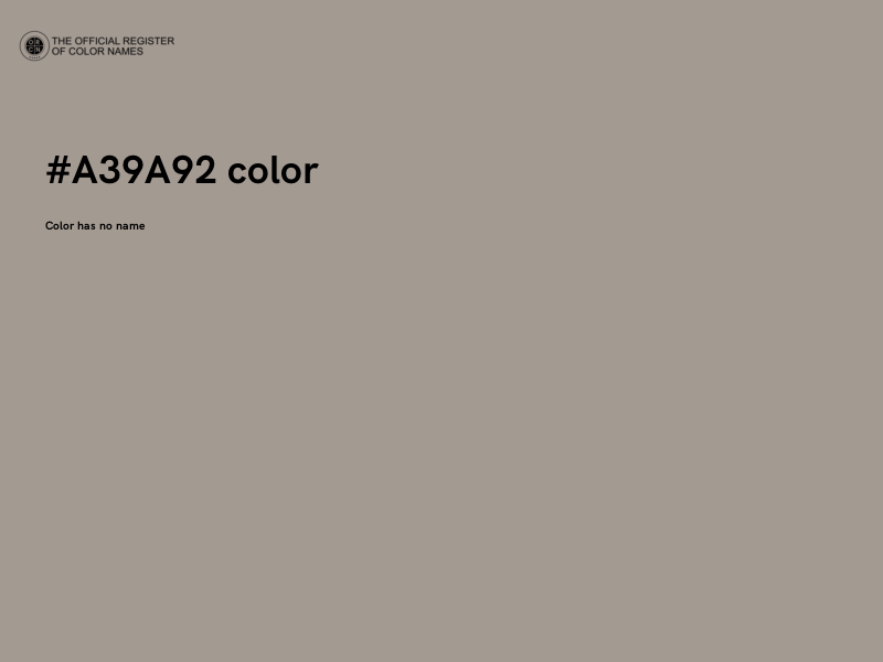 #A39A92 color image