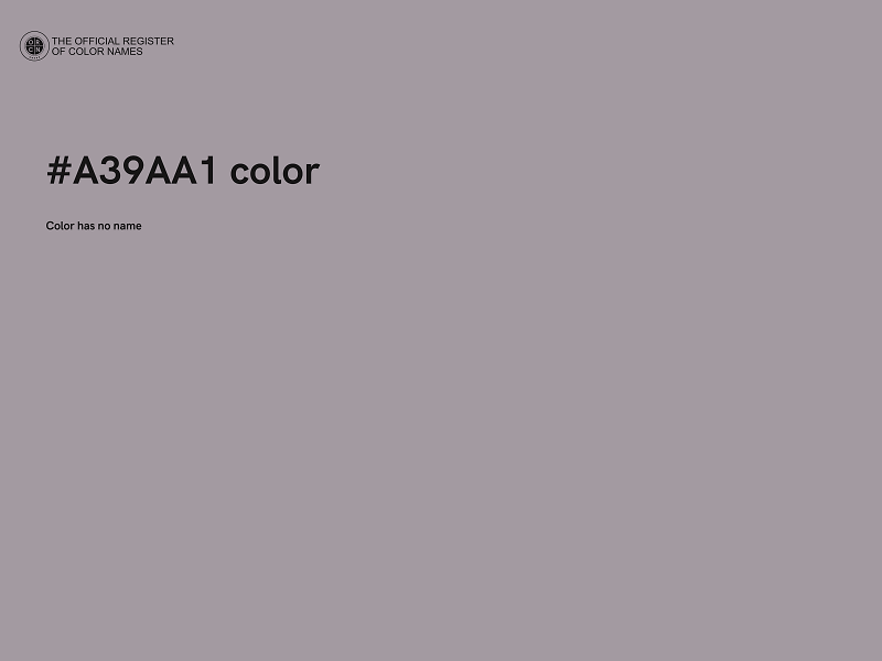 #A39AA1 color image