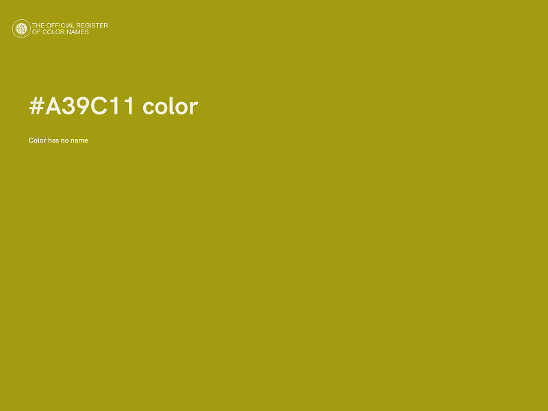 #A39C11 color image