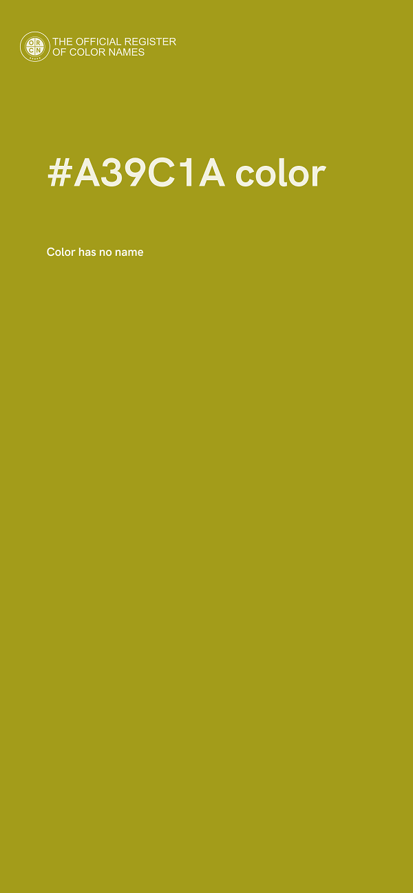 #A39C1A color image