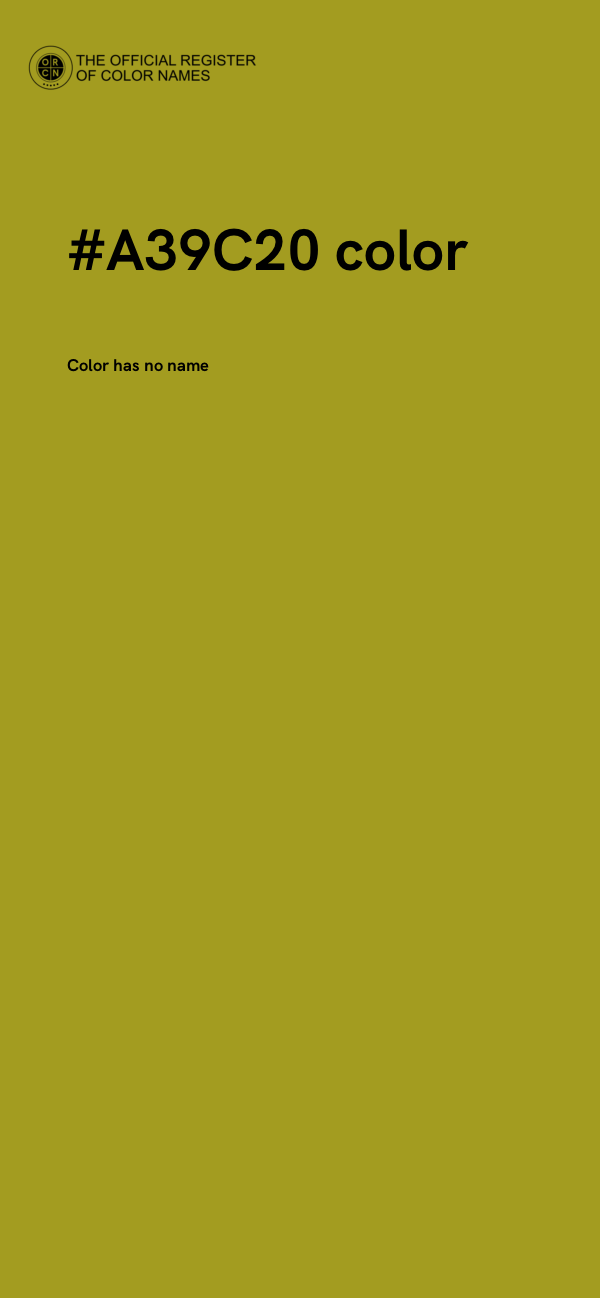 #A39C20 color image