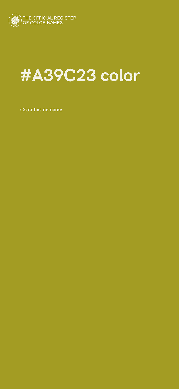 #A39C23 color image