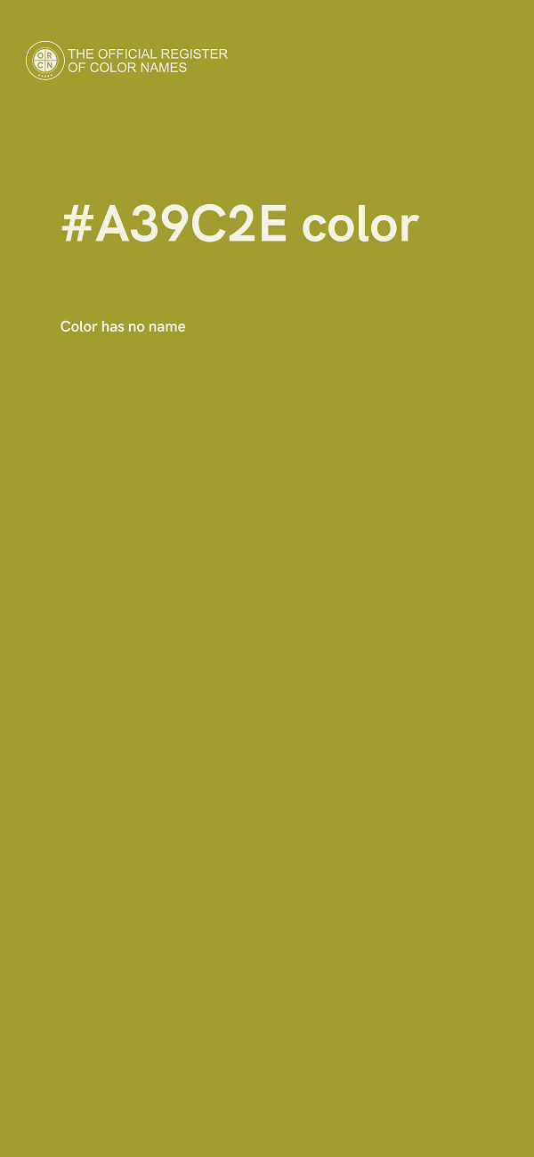 #A39C2E color image