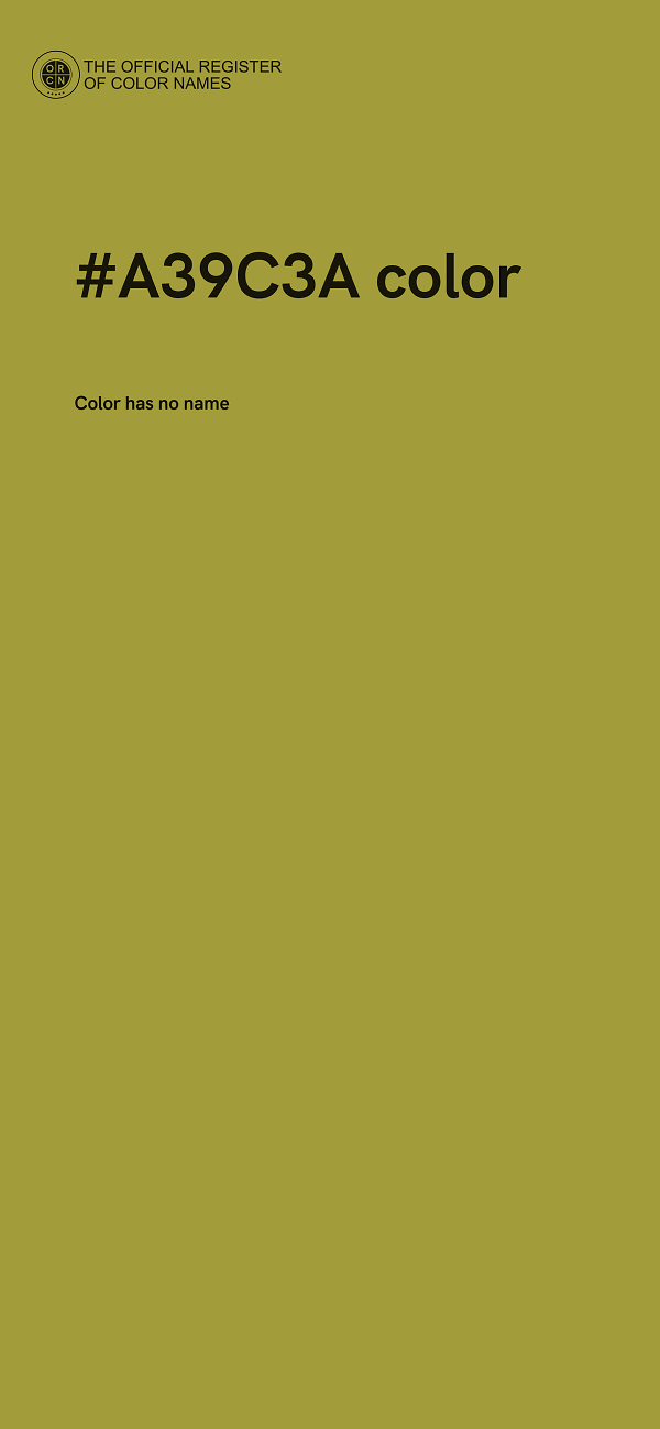#A39C3A color image