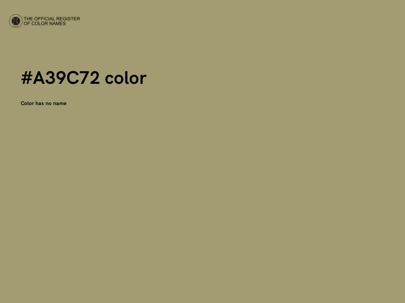 #A39C72 color image