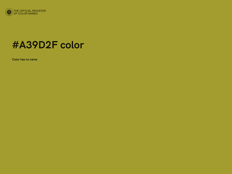 #A39D2F color image