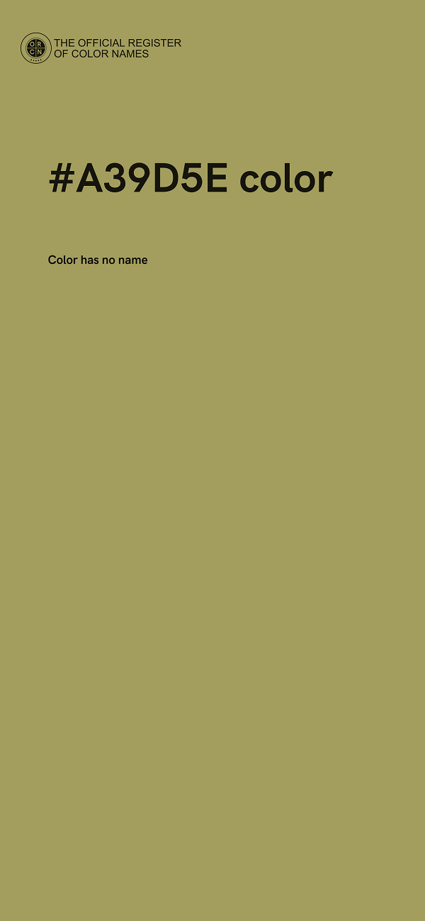 #A39D5E color image