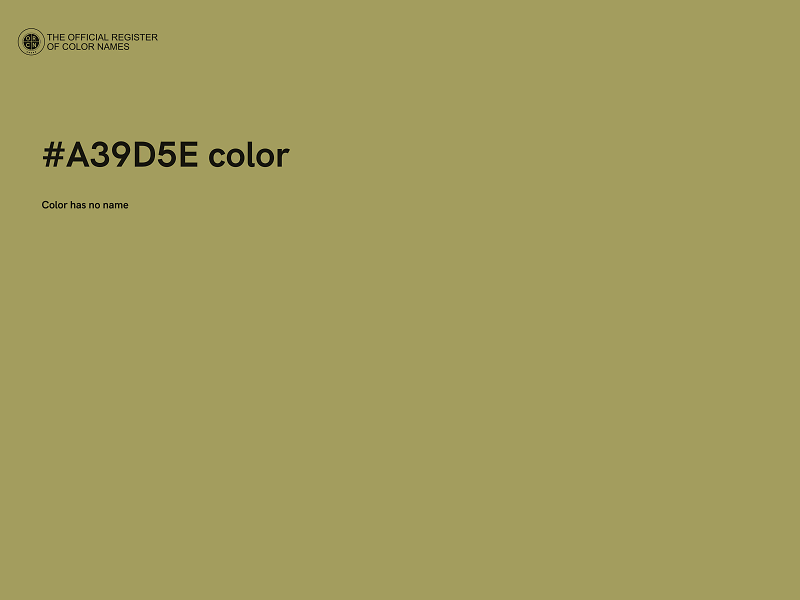 #A39D5E color image