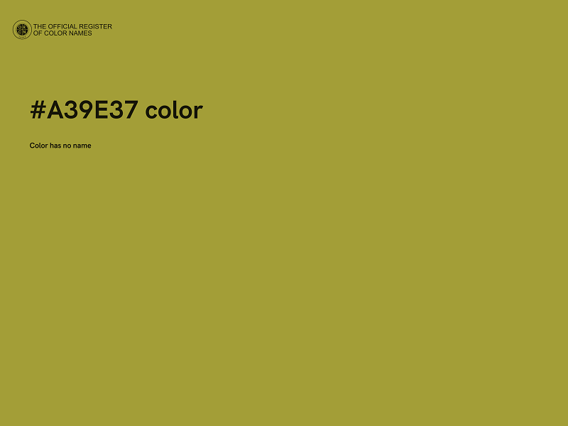 #A39E37 color image