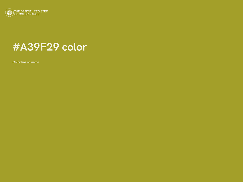 #A39F29 color image