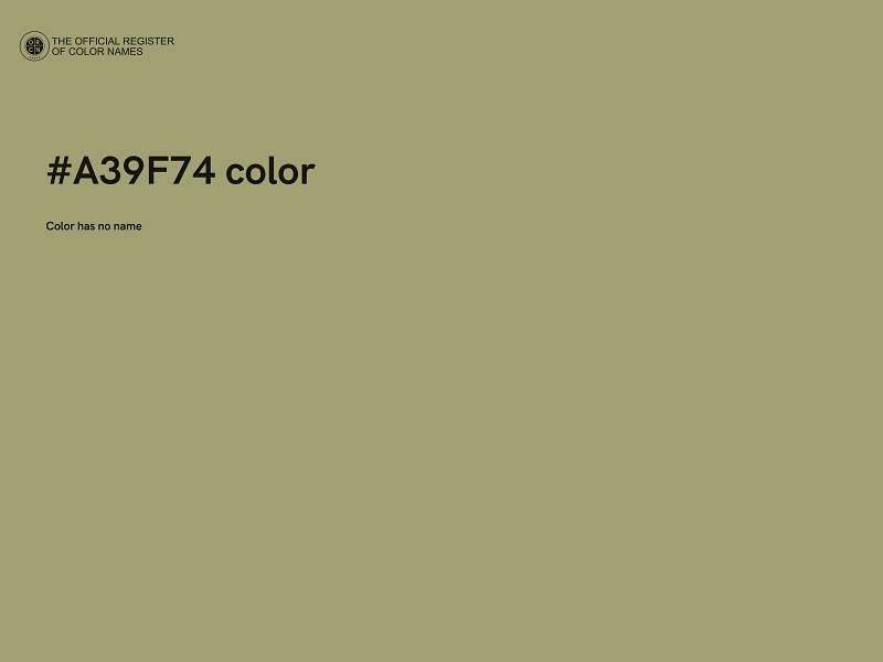 #A39F74 color image