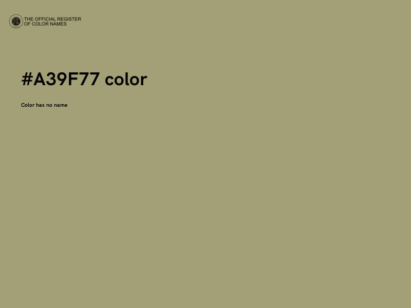 #A39F77 color image