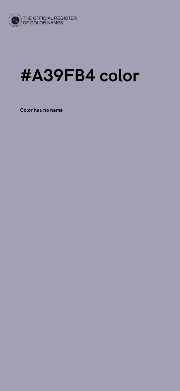#A39FB4 color image