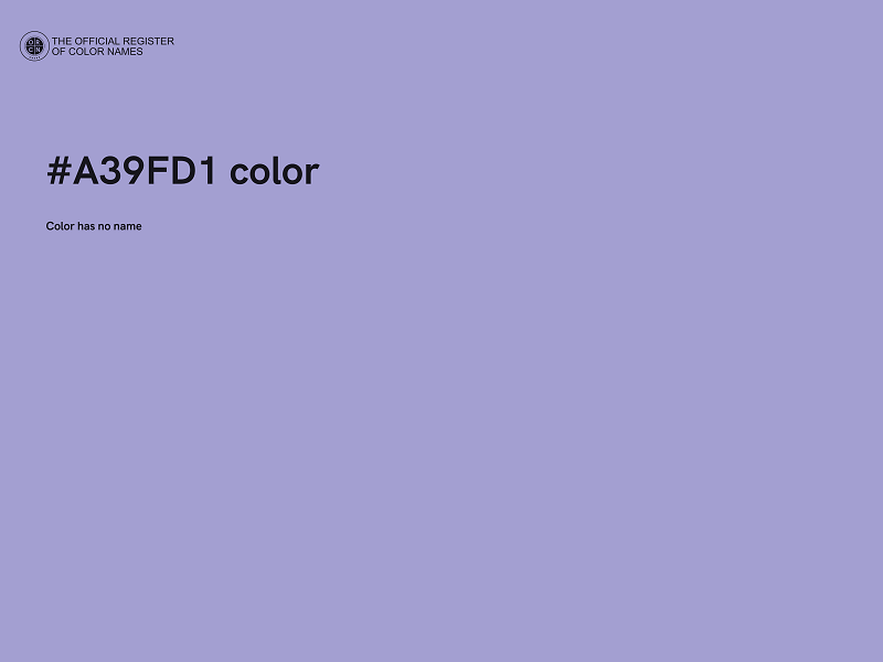 #A39FD1 color image