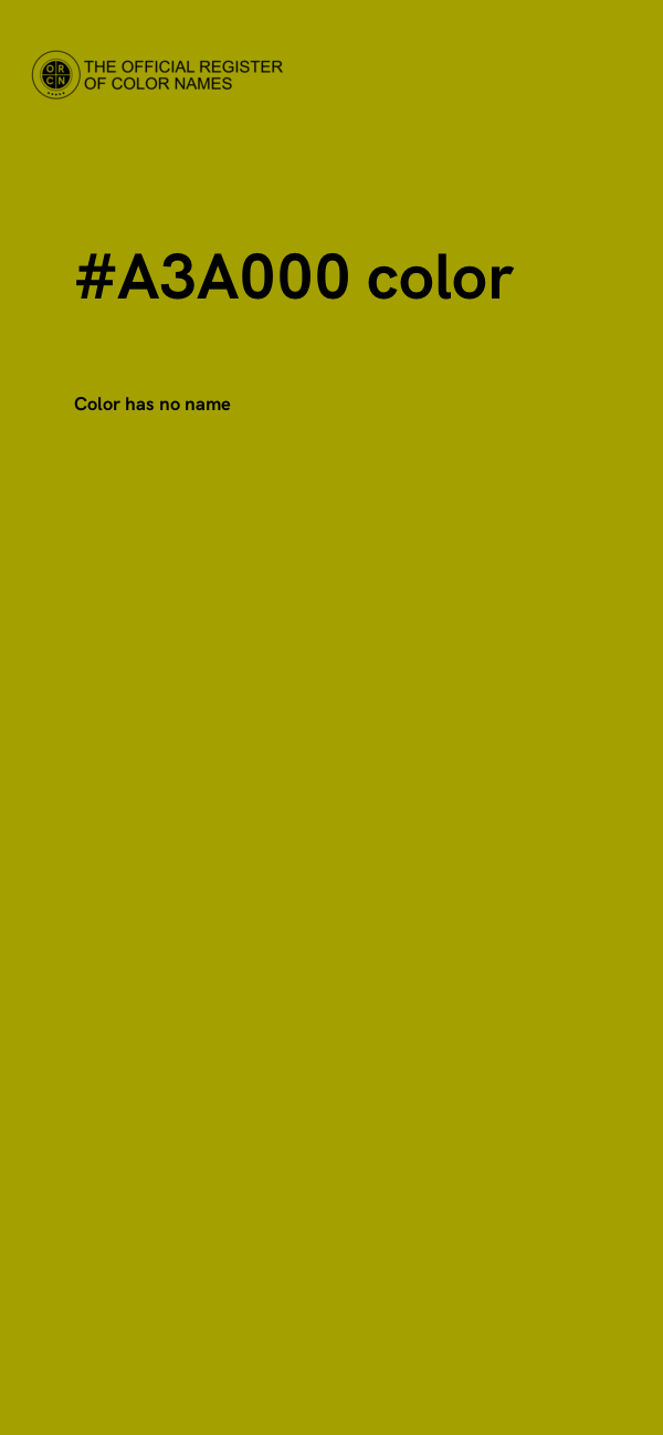 #A3A000 color image