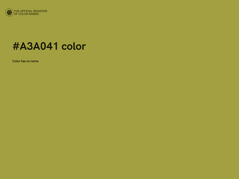 #A3A041 color image