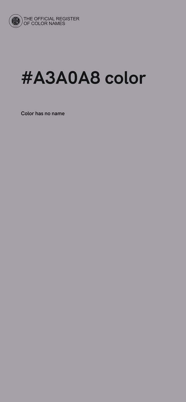 #A3A0A8 color image
