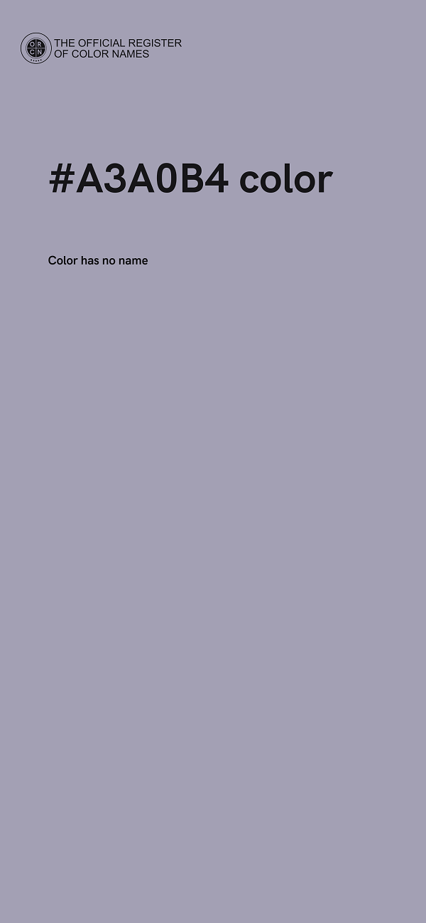 #A3A0B4 color image