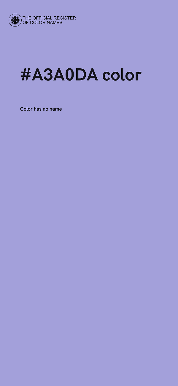 #A3A0DA color image