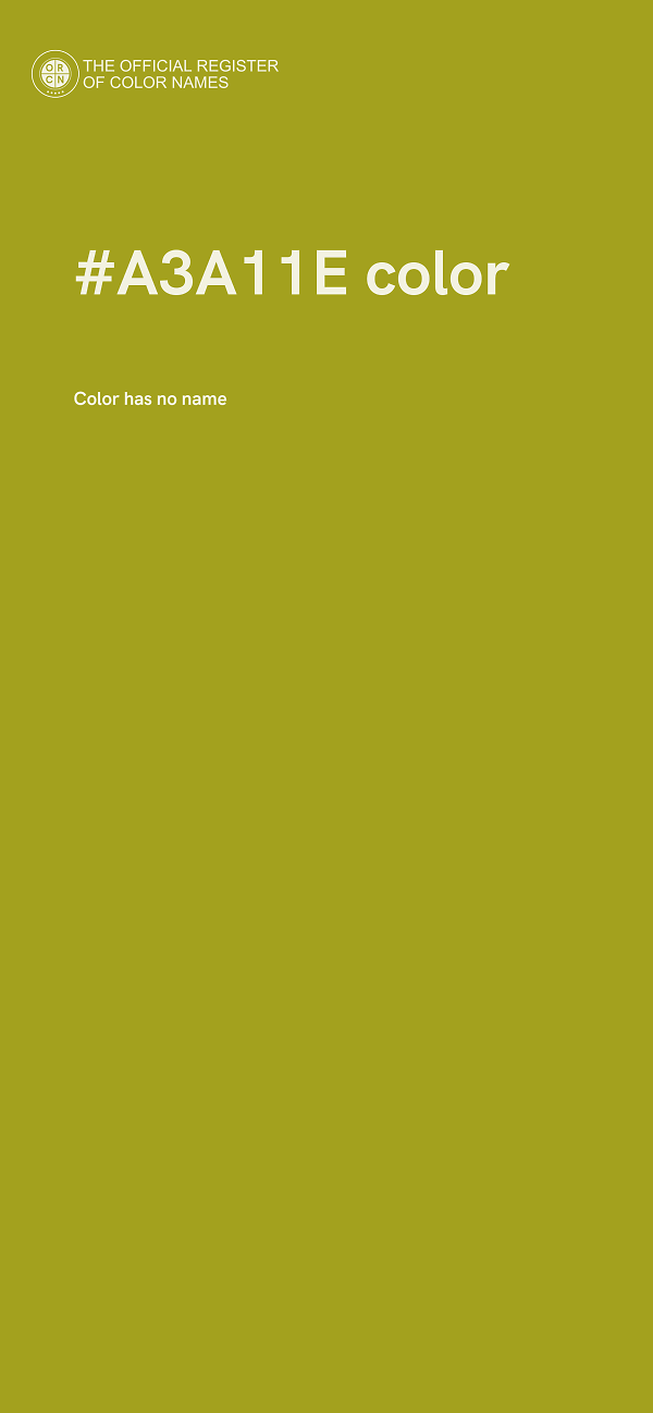 #A3A11E color image