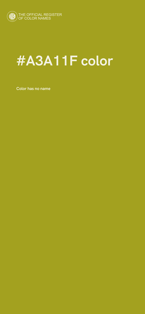#A3A11F color image