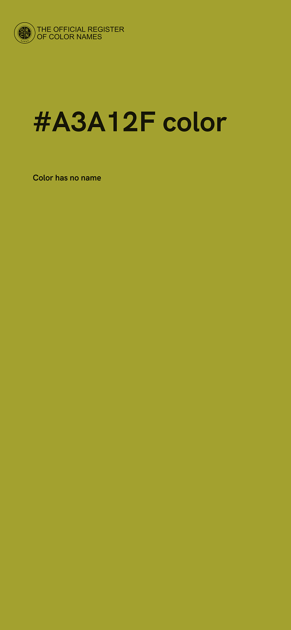 #A3A12F color image