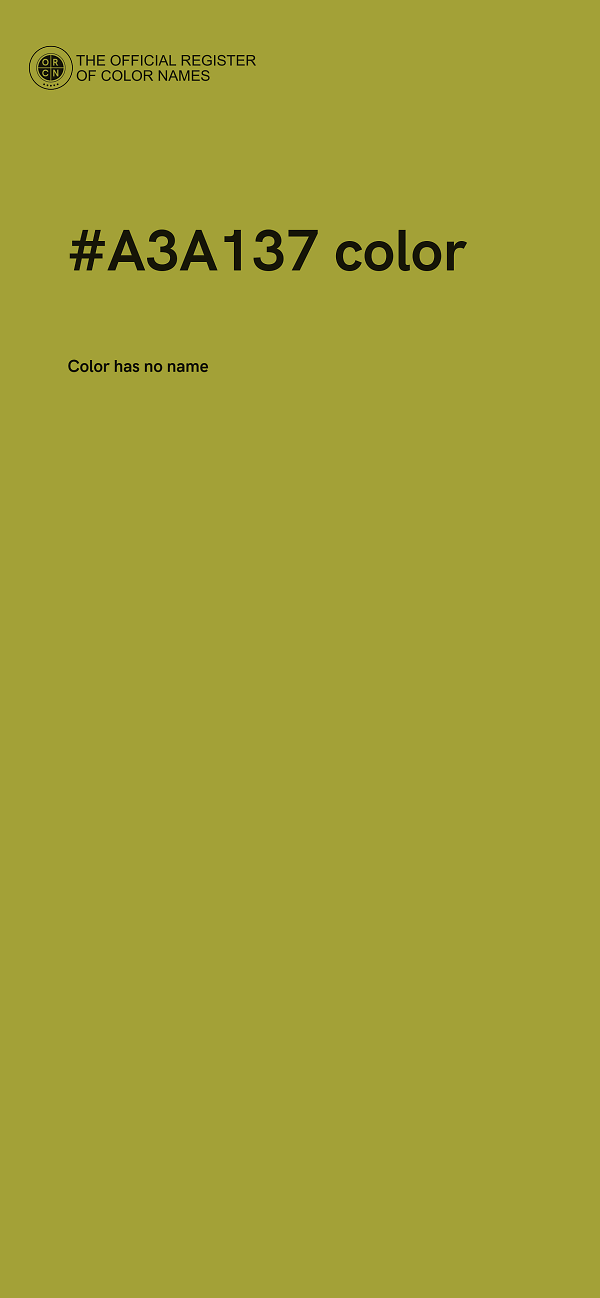 #A3A137 color image