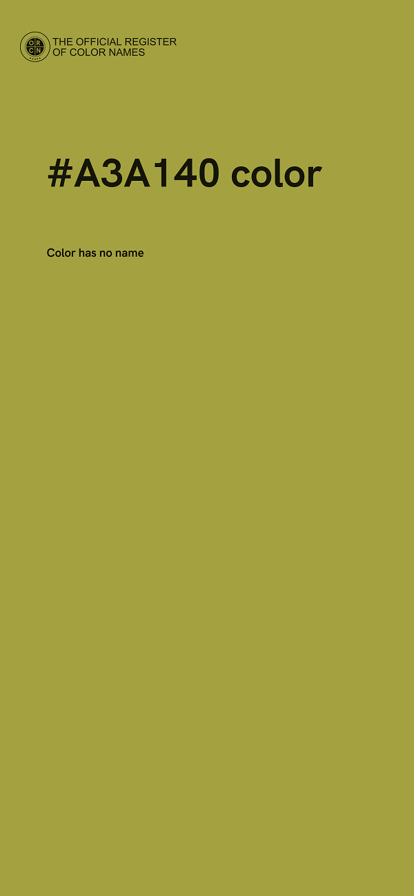 #A3A140 color image