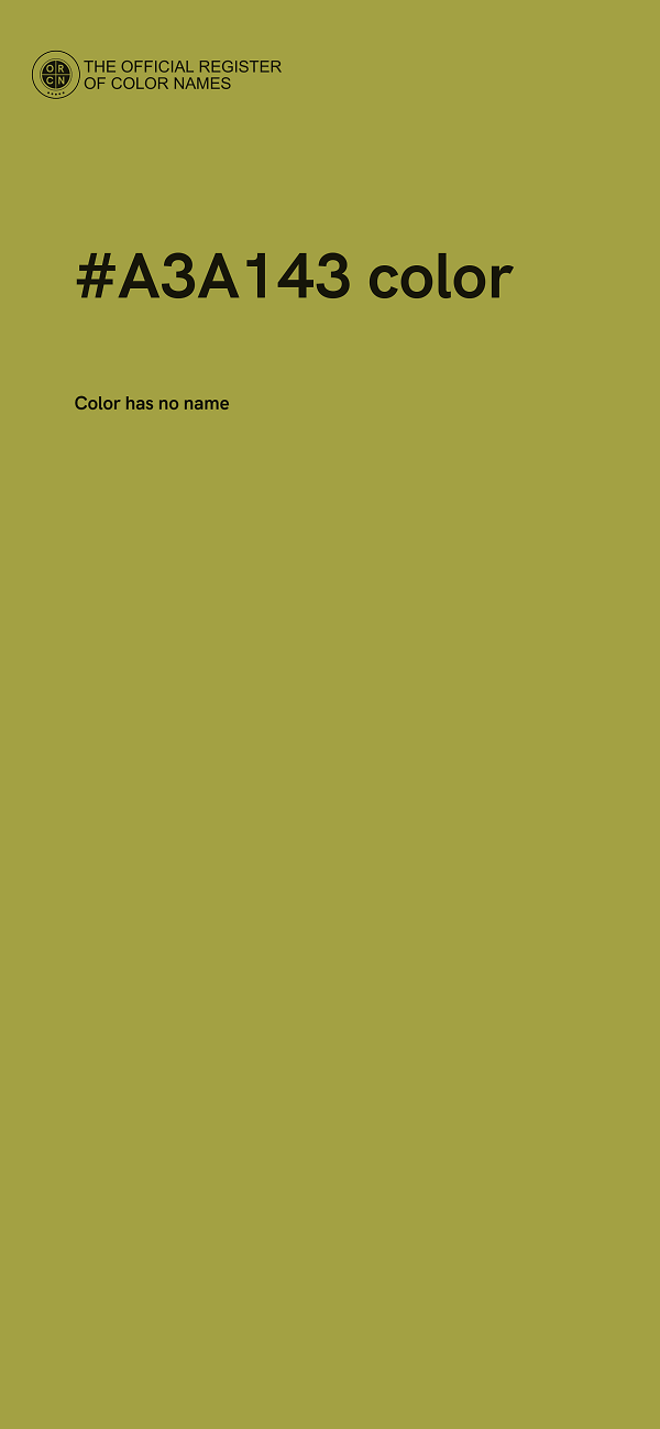 #A3A143 color image