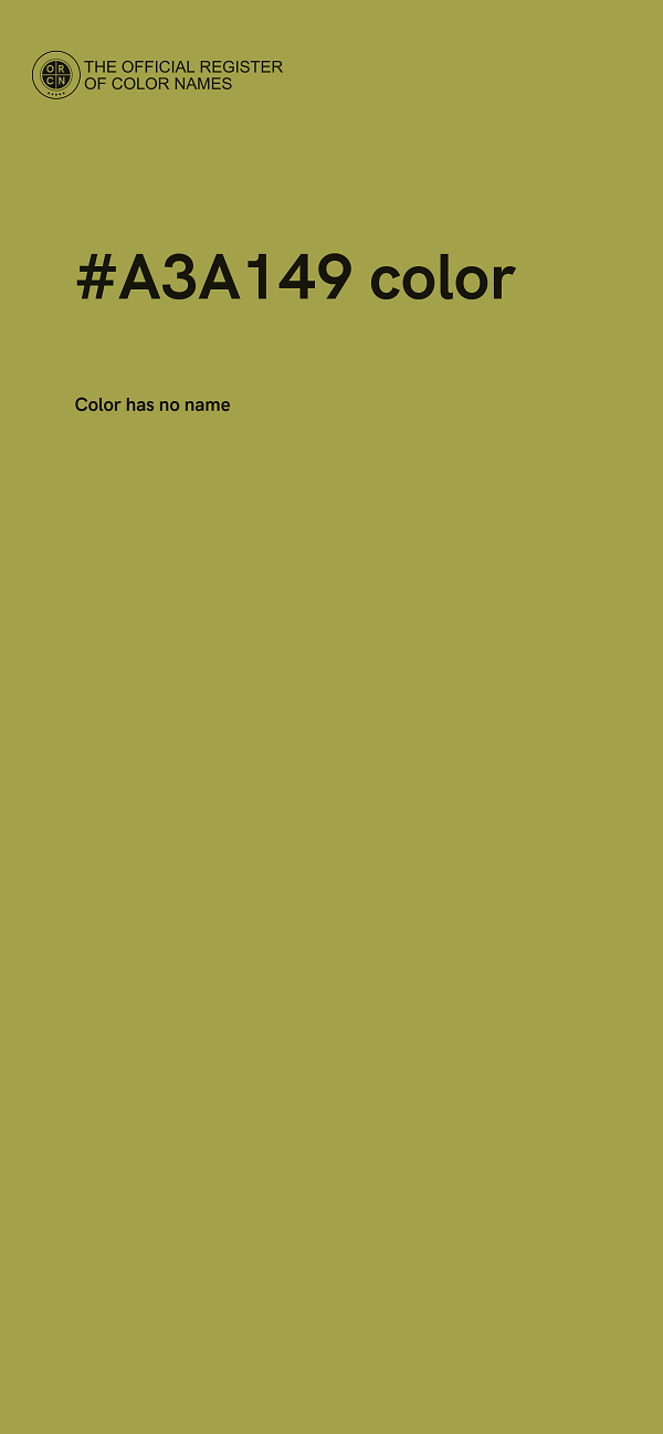 #A3A149 color image