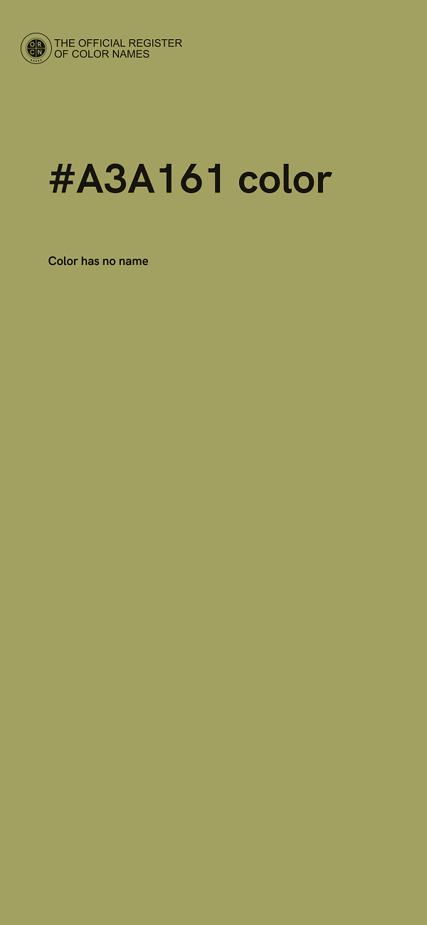 #A3A161 color image