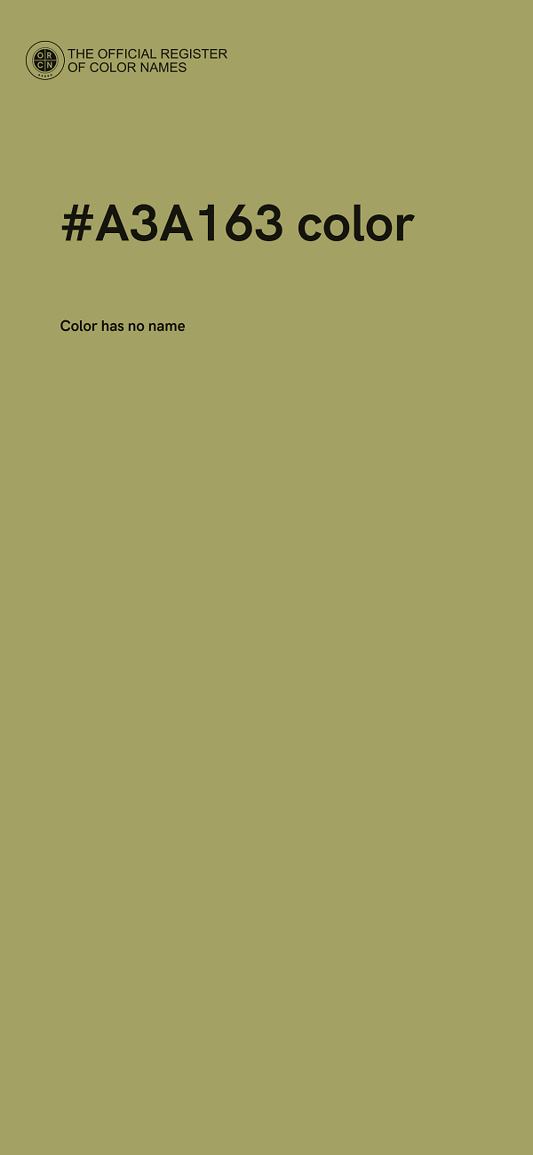 #A3A163 color image