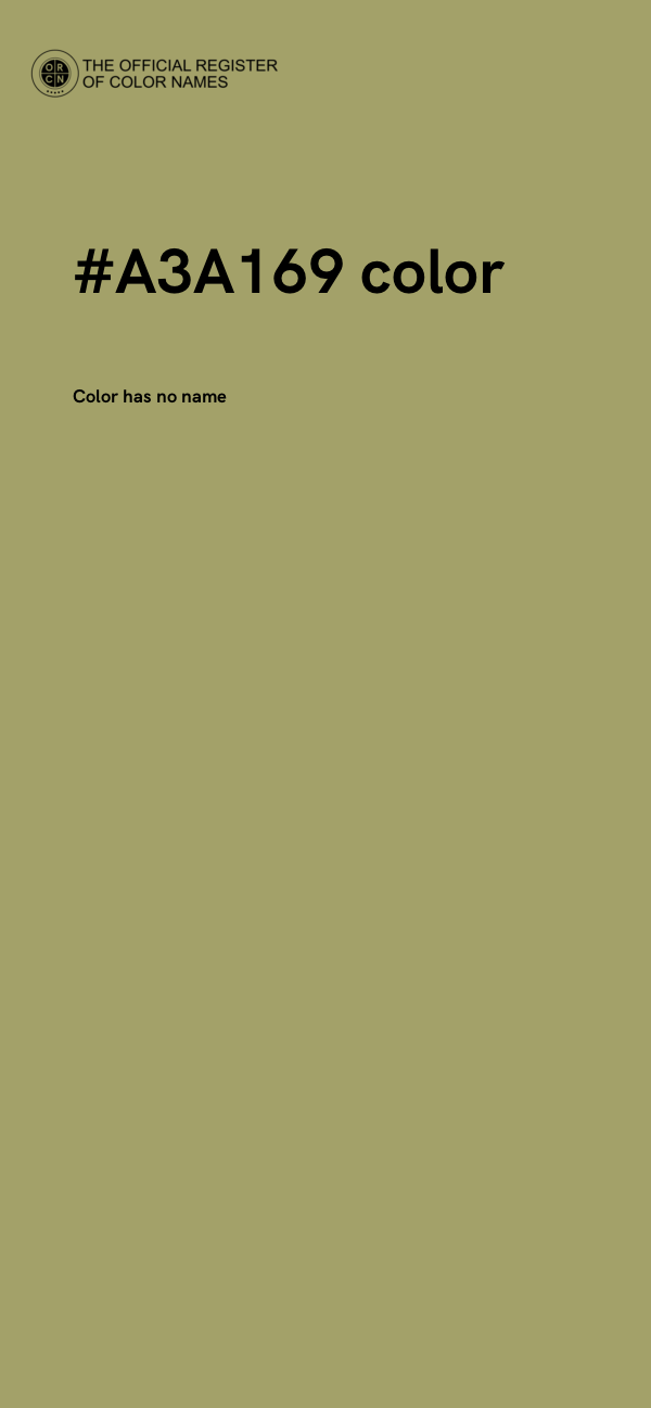 #A3A169 color image