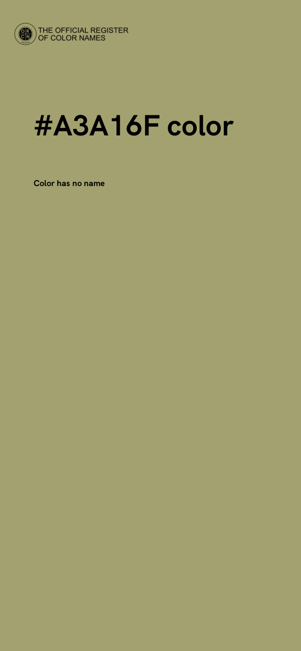 #A3A16F color image