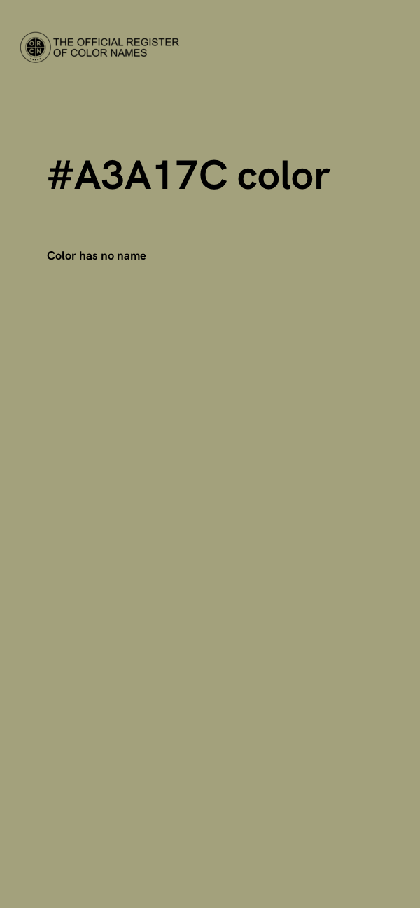 #A3A17C color image