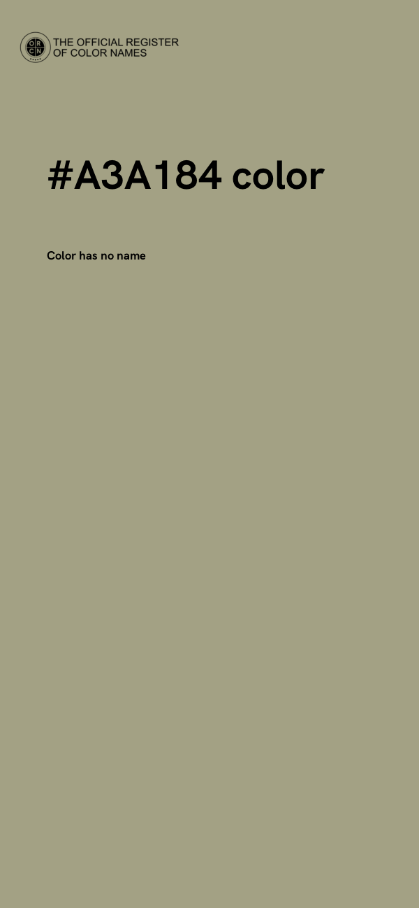 #A3A184 color image