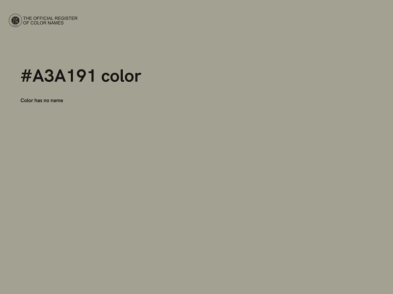 #A3A191 color image