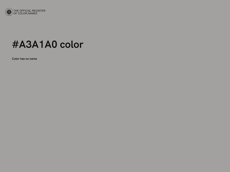 #A3A1A0 color image