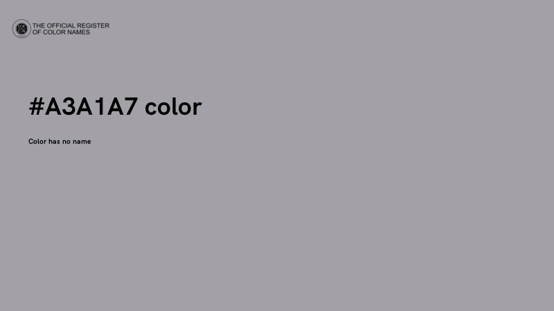 #A3A1A7 color image