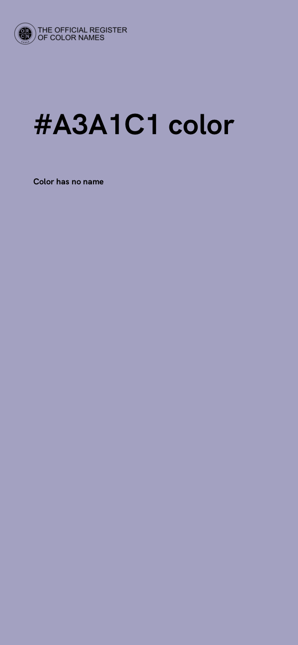 #A3A1C1 color image