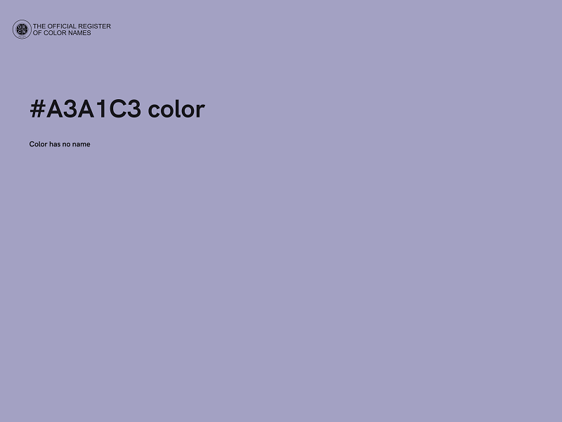 #A3A1C3 color image