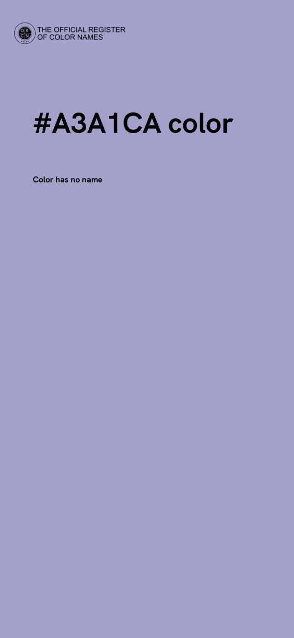 #A3A1CA color image