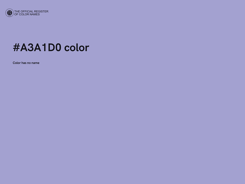 #A3A1D0 color image