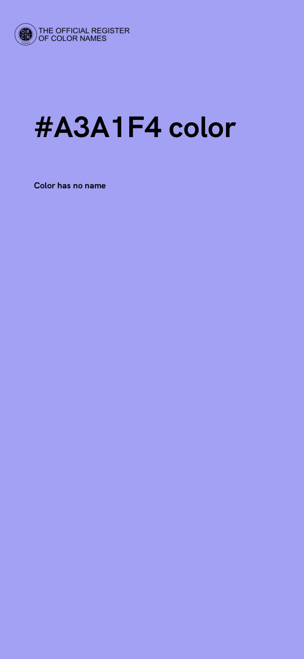 #A3A1F4 color image