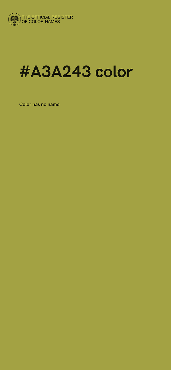 #A3A243 color image
