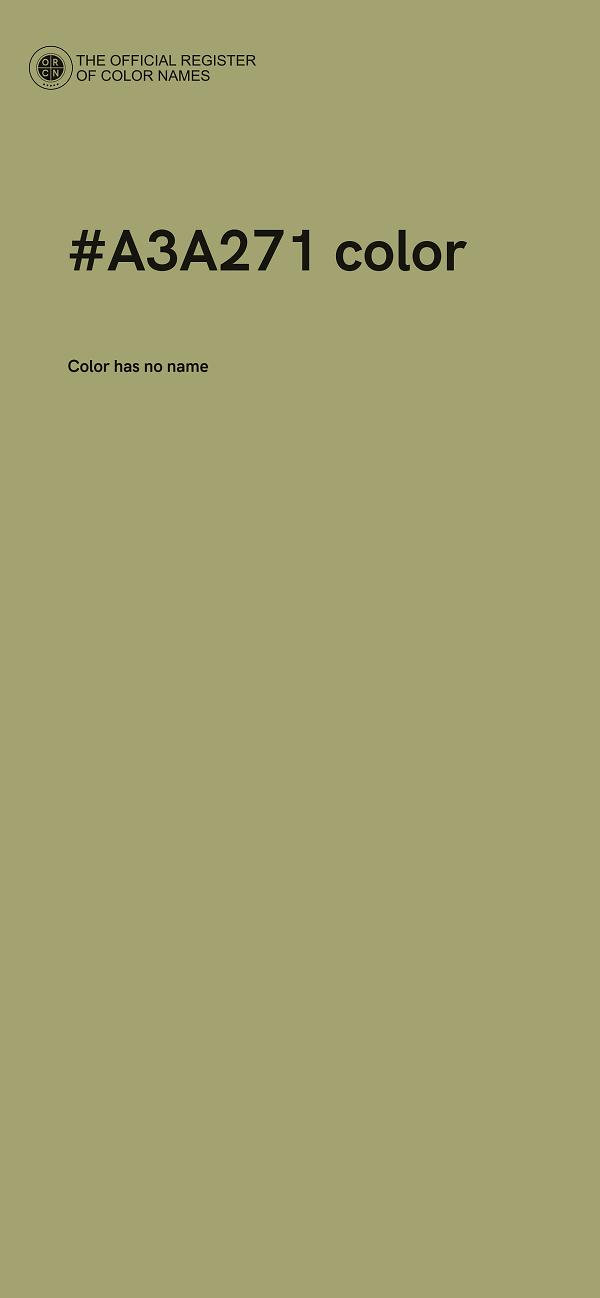 #A3A271 color image
