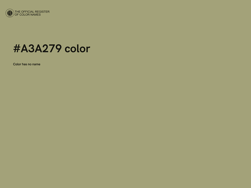 #A3A279 color image