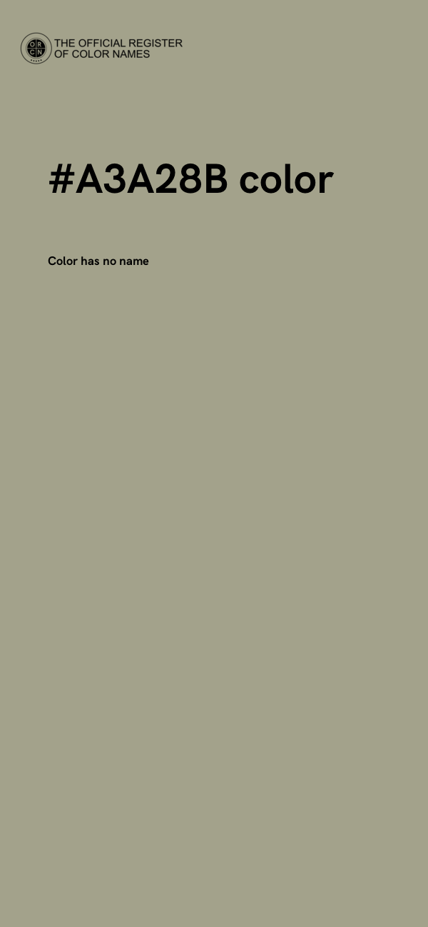 #A3A28B color image