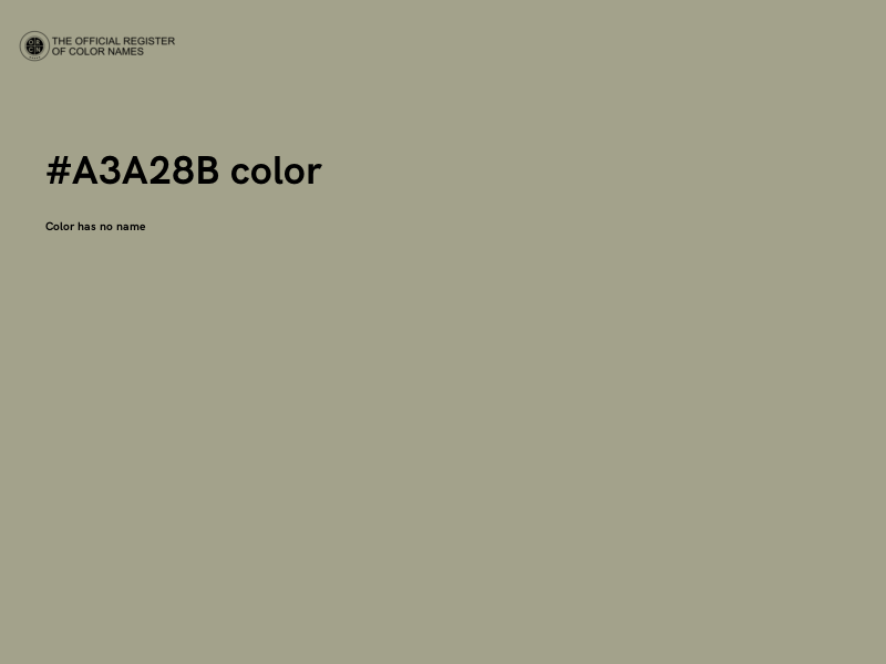 #A3A28B color image
