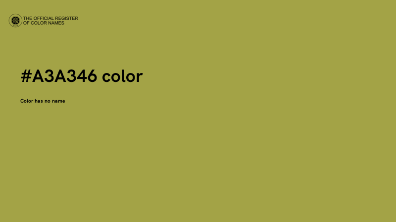 #A3A346 color image